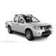 Пороги алюминиевые чёрные для Nissan Navara D40 2005-2015