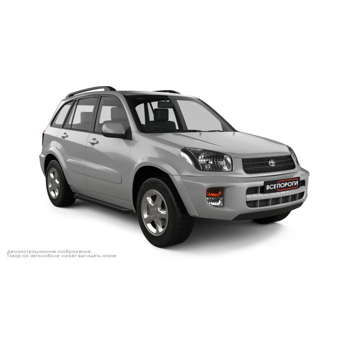 Пороги алюминиевые чёрные для Toyota Rav4 5 дверей 2000-2005 для Toyota Rav4 5 дверей 2000-2005