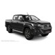 Пороги алюминиевые с нержавеющей площадкой для Toyota Hilux 2020-2024
