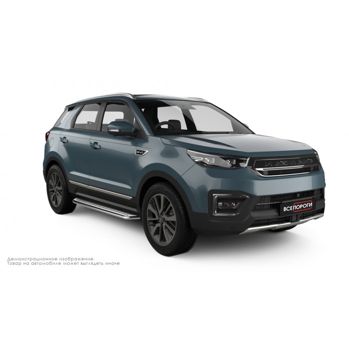 Пороги с площадкой нержавеющий лист с проступью для Changan CS55/CS55 plus 2017-2024