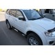 Пороги труба с накладками для Mitsubishi Pajero Sport 2008-2016