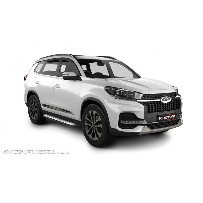 Пороги алюминиевые ОЕМ BMW-стил для Chery Tiggo 8 Pro Max 2022-2025