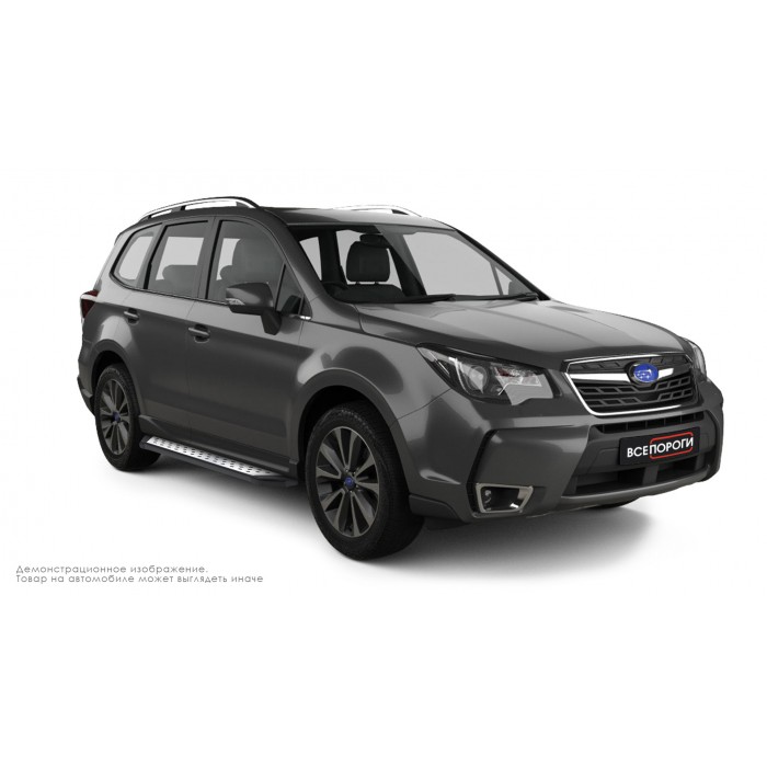 Пороги алюминиевые ОЕМ BMW-стиль для Subaru Forester 2013-2016