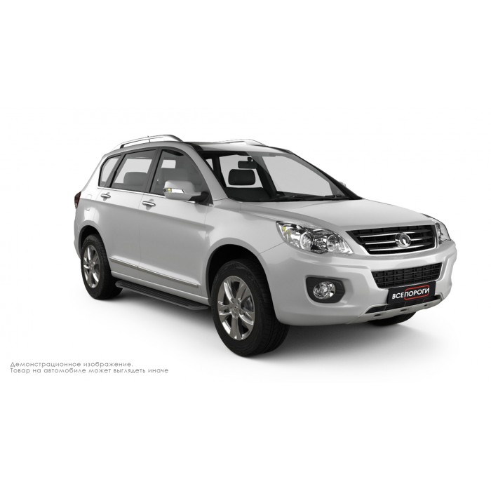 Пороги алюминиевые в полоску для Haval H6 2014-2020