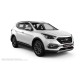 Пороги алюминиевые в полоску для Hyundai Santa Fe 2015-2018