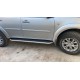 Пороги алюминиевые с нержавеющей площадкой для Mitsubishi Pajero Sport 2008-2016