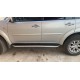 Пороги алюминиевые с нержавеющей площадкой для Mitsubishi Pajero Sport 2008-2016