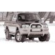 Пороги с площадкой чёрный алюминиевый лист для Mitsubishi L200 1996-2005