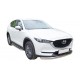 Пороги с площадкой чёрный алюминиевый лист для Mazda CX-5 2017-2024