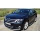 Пороги с площадкой чёрный алюминиевый лист для Toyota Venza 2012-2017
