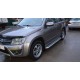 Пороги с площадкой чёрный алюминиевый лист для Suzuki Grand Vitara 2012-2015
