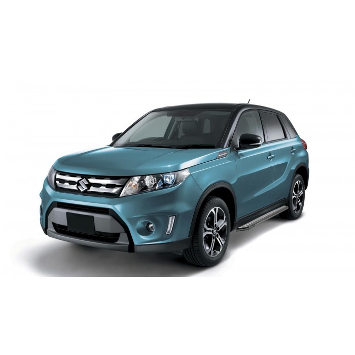 Пороги с площадкой алюминиевый лист для Suzuki Vitara 2015-2019