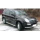 Пороги с площадкой алюминиевый лист для SsangYong Rexton 2007-2012