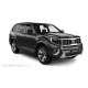 Пороги алюминиевые чёрные для Kia Mohave 2008-2020