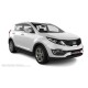Пороги алюминиевые чёрные для Kia Sportage 2010-2015
