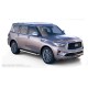 Пороги с площадкой чёрный алюминиевый лист для Infiniti QX80 2014-2018