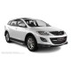 Пороги с площадкой нержавеющий лист с проступью для Mazda CX-9 2007-2016