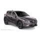 Пороги алюминиевые с нержавеющей площадкой для Mazda CX-5 2015-2017