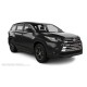 Пороги алюминиевые чёрные для Toyota Highlander 2016-2019