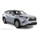 Пороги с площадкой чёрный алюминиевый лист для Toyota Highlander 2020-2024