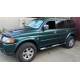 Пороги труба с накладками для Mitsubishi Pajero Sport 1998-2007