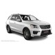 Пороги алюминиевые в полоску для Mercedes ML W166 2011-2018