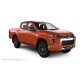 Пороги алюминиевые в полоску для Mitsubishi L200 2019-2024