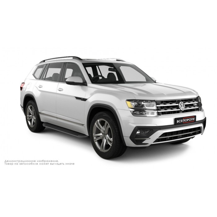 Пороги алюминиевые в полоску для Volkswagen Teramont 2018-2024