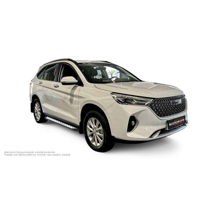 Пороги алюминиевые ОЕМ BMW-стиль для Haval M6 2021-2024