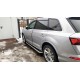 Пороги с площадкой алюминиевый лист для Audi Q7 2015-2024