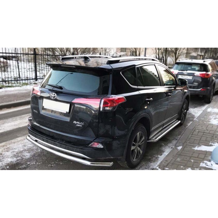 Пороги с площадкой алюминиевый лист для Toyota RAV4 2015-2019