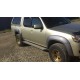 Пороги с площадкой чёрный алюминиевый лист для Mazda BT-50 2011-2015