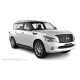 Пороги алюминиевые в полоску для Infiniti QX56/QX80 2010-2018