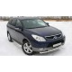 Пороги с площадкой чёрный алюминиевый лист  для Hyundai ix55 2009-2013
