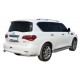 Пороги с площадкой чёрный алюминиевый лист для Infiniti QX56/QX80 2010-2018