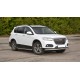 Пороги с площадкой чёрный алюминиевый лист для Haval H6 2014-2020
