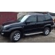 Пороги с площадкой чёрный алюминиевый лист для Toyota Land Cruiser Prado 120 2002-2009