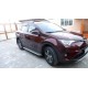 Пороги с площадкой алюминиевый лист для Toyota RAV4 2015-2019
