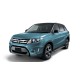 Пороги с площадкой чёрный алюминиевый лист для Suzuki Vitara 2018-2024