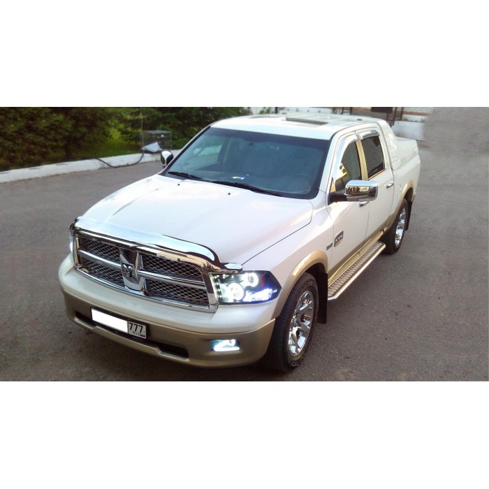 Пороги с площадкой алюминиевый лист для Dodge RAM 2001-2021