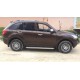 Пороги с площадкой алюминиевый лист для Lifan X60 2011-2016