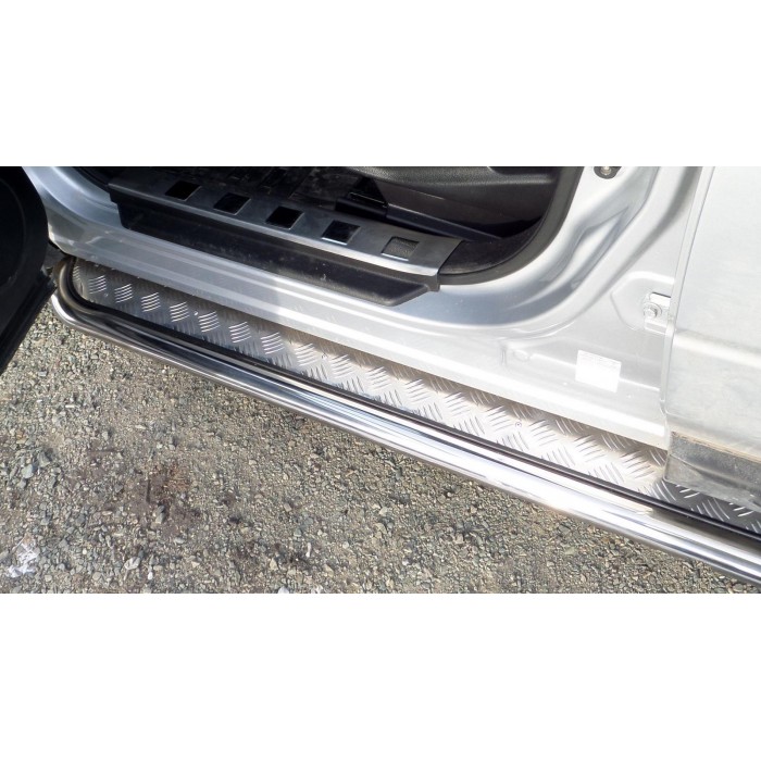 Пороги с площадкой алюминиевый лист для Nissan X-Trail T31 2007-2011