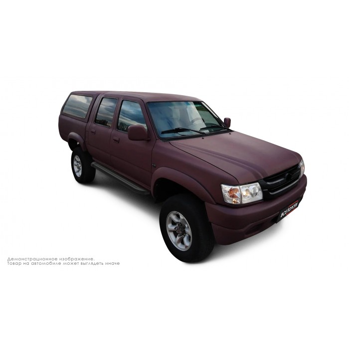 Пороги алюминиевые чёрные для Great Wall Deer G3 Pickup 2005-2009