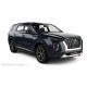 Пороги алюминиевые чёрные для Hyundai Palisade 2020-2024