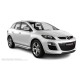 Пороги алюминиевые с нержавеющей площадкой для Mazda CX-7 2010-2013