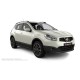 Пороги алюминиевые чёрные для Nissan Qashqai +2 2010-2014