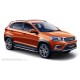 Пороги с площадкой чёрный алюминиевый лист для Chery Tiggo 2 2017-2020