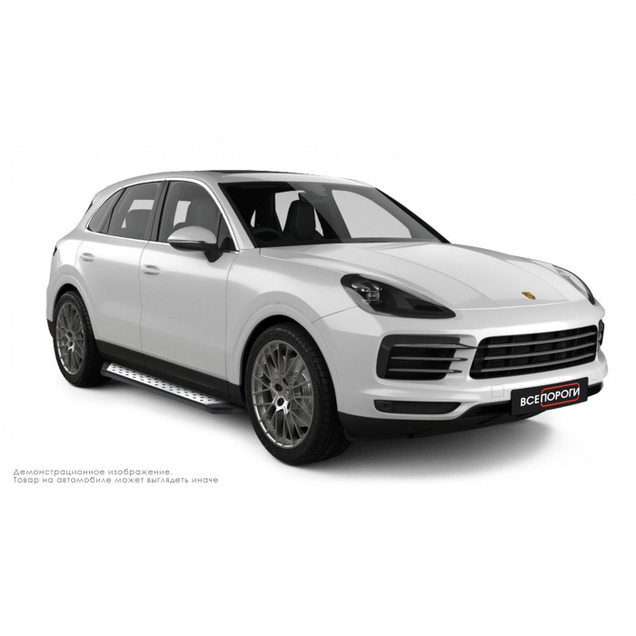 Пороги алюминиевые ОЕМ BMW-стиль для Porsche Cayenne 2018-2024