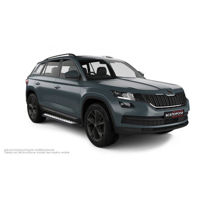 Пороги алюминиевые ОЕМ BMW-стиль для Skoda Kodiaq 2017-2024