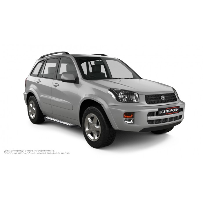 Пороги алюминиевые ОЕМ BMW-стиль для Toyota Rav4 5 дверей 2000-2005